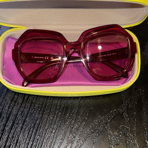 Emilio Pucci Fuchsia Sunglasses - Picture 1 of 4
